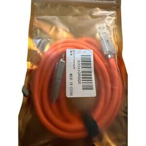 Universal Magnetic Charging Cable – Orange Braided USB Cable